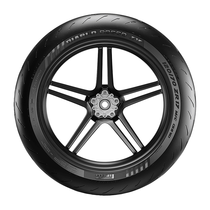 Pneu moto Pirelli Diablo Rosso 4 190-55-17 ZR radial arrière TL 75W - vue 2