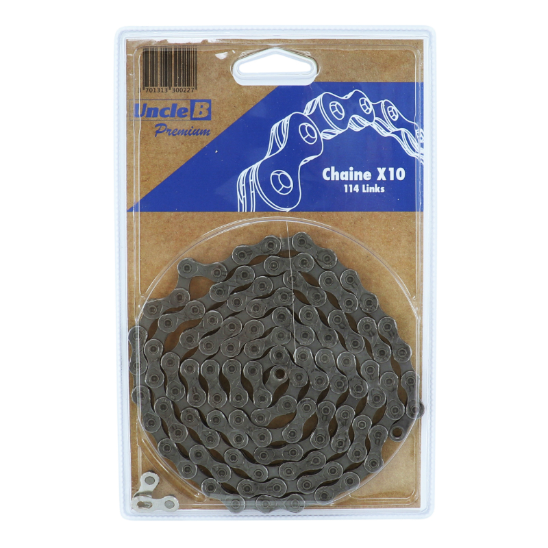 Chaîne vélo 10 vitesses KMC X10 grise 114 maillons - vue 2