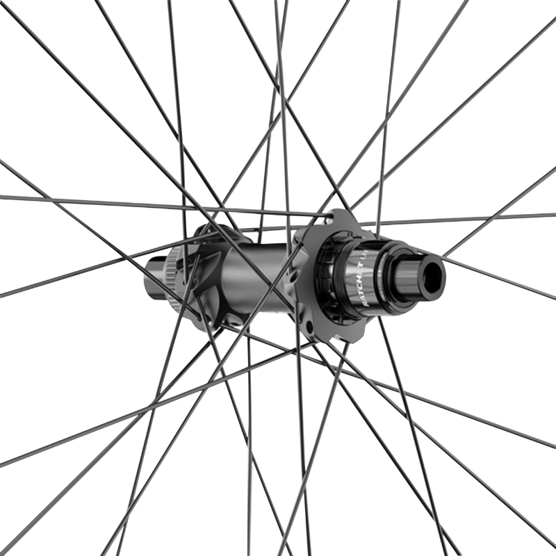 Roue VTT disque 29" Dt Swiss X1900 boost centerlock tubeless ready arriere noir sram XD 12-11V axe traversant 12-148 - jante 25C - resiste poids 110KGS - vue 2