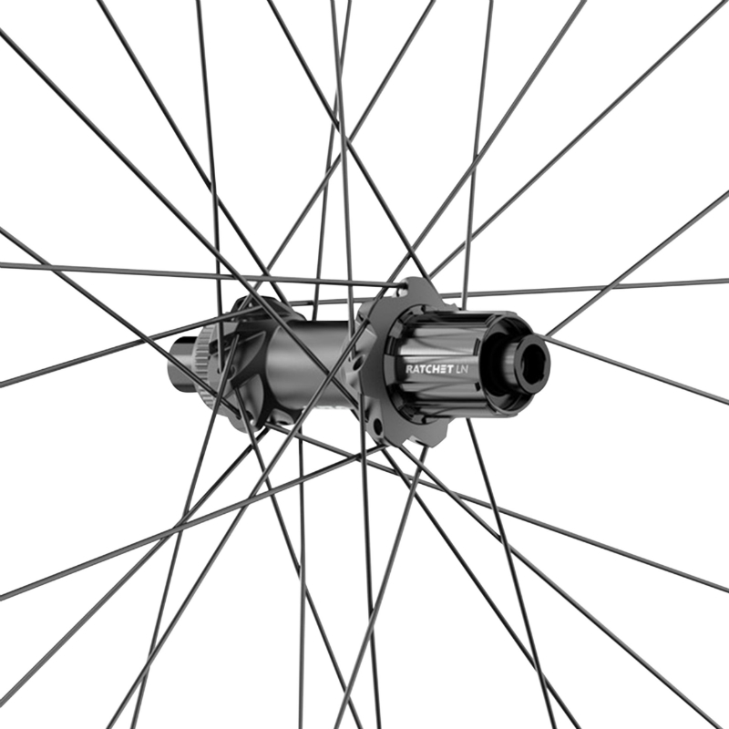 Roue VTT disque 27.5" Dt Swiss M1900 boost centerlock tubeless ready arriere noir shimano 12-11-10V axe traversant 12-142 - jante 30C - resiste poids 110KGS - vue 2