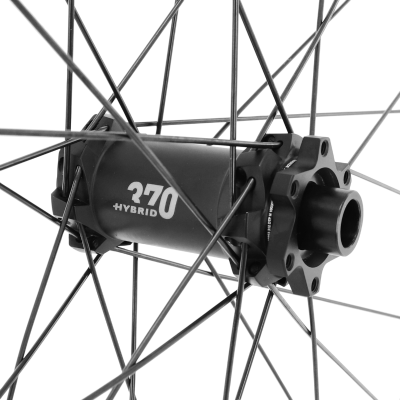 Roue VTT disque 29" Dt Swiss H1900 boost tubeless ready vae centerlock avant noir axe traversant 15-110 - jante 30C - resiste poids 150KGS - compatible enduro - vue 3