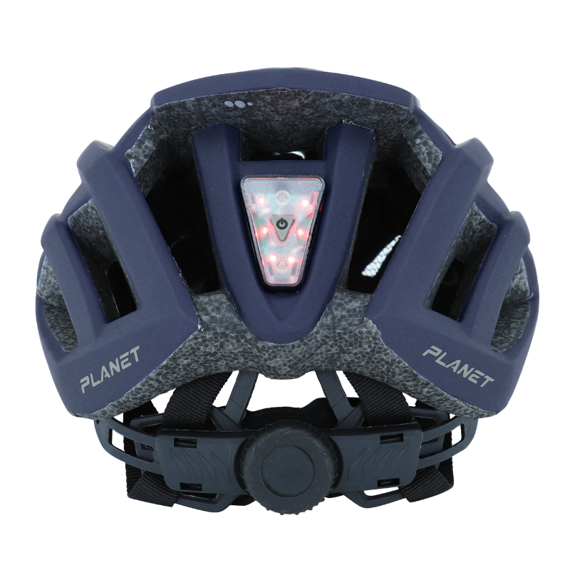 Casque vélo adulte GIST E-Bike Planet One Plus Urban bleu mat In-Mold 56-62 cm éclairage intégré - vue 4