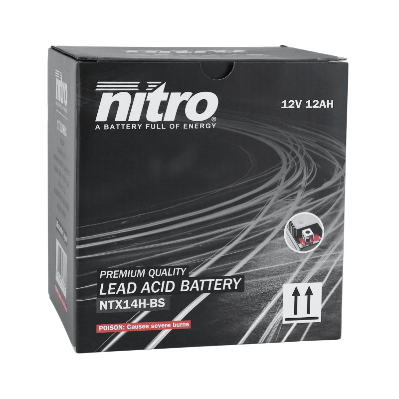 Batterie 12V 12 ah NTX14H-BS Nitro MF sans entretien avec pack acide (lg150xl87xh145mm) - vue 4