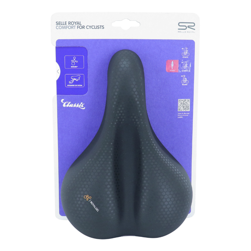 Selle Royal Avenue Gel avec canal anatomique et élastomère Trekking noir 258x183 mm 664 g - vue 5