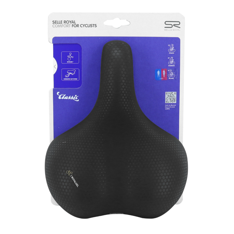 Selle Royal Avenue Gel Loisir canal anatomique élastomère relaxed noir 218x267 mm 730g - vue 5