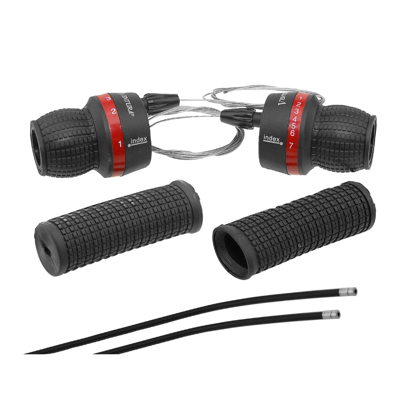 Manettes VTT Ventura Gripshift 3 x 7V Sélection P2R (paire) avec revêtements - vue 2
