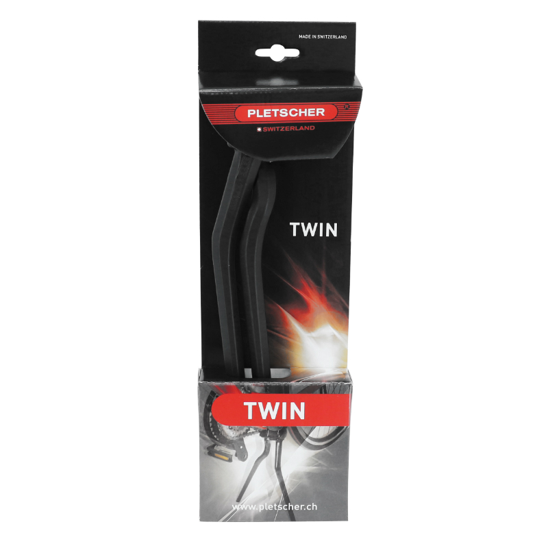 Béquille vélo double centrale Pletscher Twin noir 320 mm - vue 4