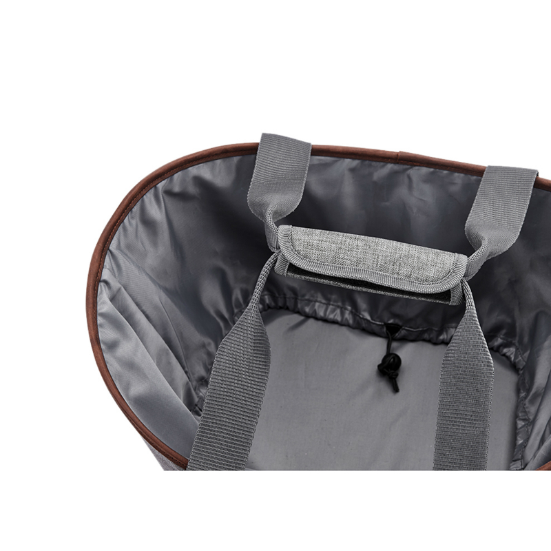 Panier-sac à main vélo Racktime Agnétha gris fixation porte-bagages L 34 cm x l 26 cm x h 37 cm - vue 2