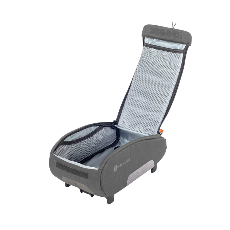 Sacoche arriere velo Racktime yoshi 2.0 gris fixation porte bagage (l 30CM x l 17CM x h 12CM) - compatible systeme Racktime snapit 2.0 monte chez scott - vue 2