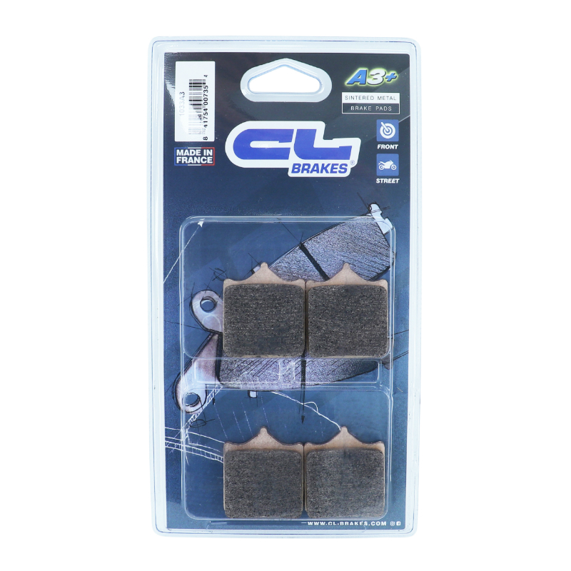 Plaquettes de frein CL Brakes 1033 A3+ Touring métal fritté - Ducati Monster 1000 S4R-S 2006+ / KTM 990 Super Duke 2005+ / Triumph Speed Triple 1050 2008+ (lot de 4) - vue 3