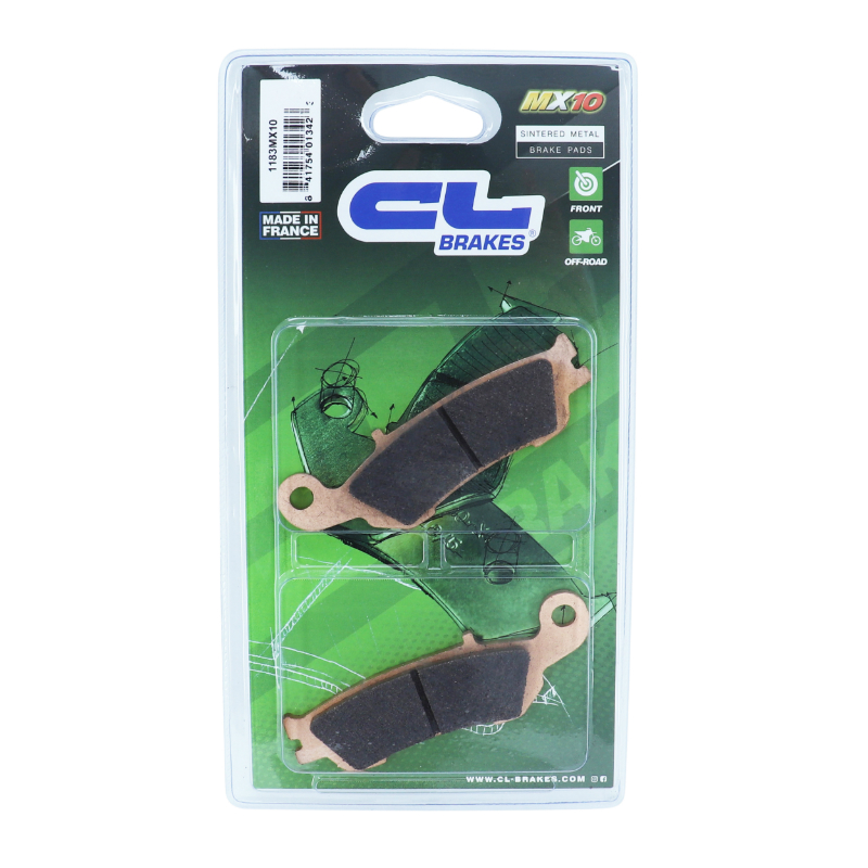 Plaquette de frein CL Brakes pour Yamaha 125-250-450 YZ 2008+ et 250 WR-F 2016+ avant (1183 MX10) - vue 3