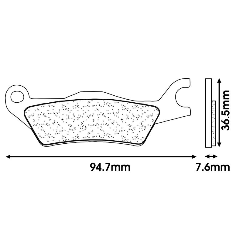Plaquette de frein CL Brakes pour Suzuki 125 GSX-R, GSX-S 2017+ avant (1 jeu de 2 plaquettes) - 1258 A3+ touring métal fritté - vue 2