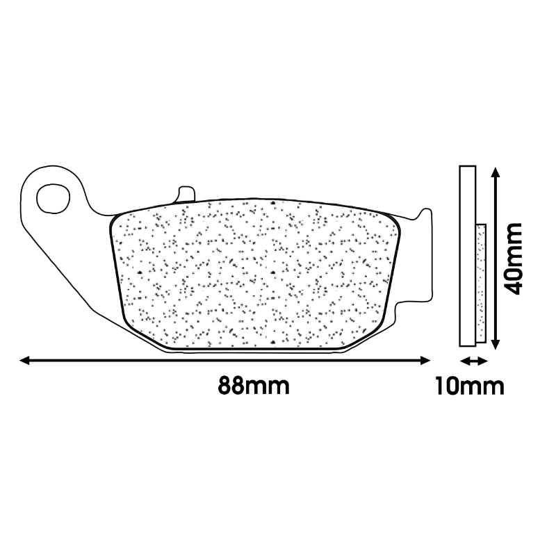 Plaquette de frein CL Brakes métal fritté 1259 RX3 Touring (1 jeu de 2) - vue 2