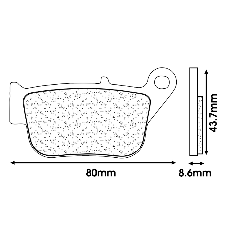 Plaquettes de frein CL Brakes Yamaha 125 XMAX 2014-2017 arrière (3112 MSC) - vue 2