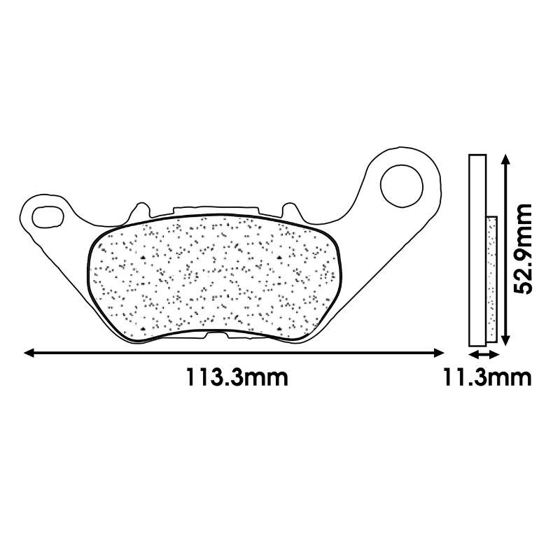 Plaquettes de frein CL Brakes Yamaha 125 XMAX 2018+ / 300 XMAX 2017+ / 320 MT-03 2016+ / YZF-R3 2015+ arrière - vue 2