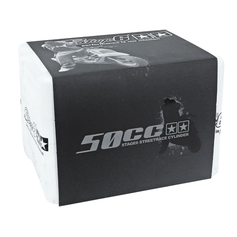 Haut moteur STAGE 6 Streetrace fonte Piaggio 50 NRG - Gilera 50 Runner - DNA - Aprilia 50 SR liquide - Derbi 50 GP1 2000+ - vue 2