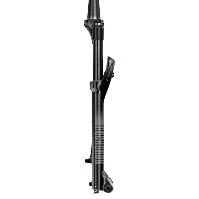 Fourche VTT 29 " Rockshox judy silver TK solo air noir pour frein a disque (cone 39.8MM en bas) pivot conique lisse 1"1-8-28,6 avec axe traversant boost 15X110 exterieur reglable-blocable deb. 130MM - vue 2