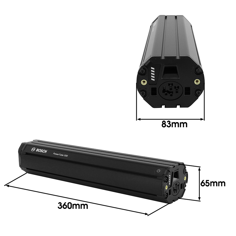 Batterie Bosch sur cadre 500WH (powertube 500 horizontal) BBP280 BDU2XX - BDU3XX - BDU4XX ean 4047025782111 - vue 3
