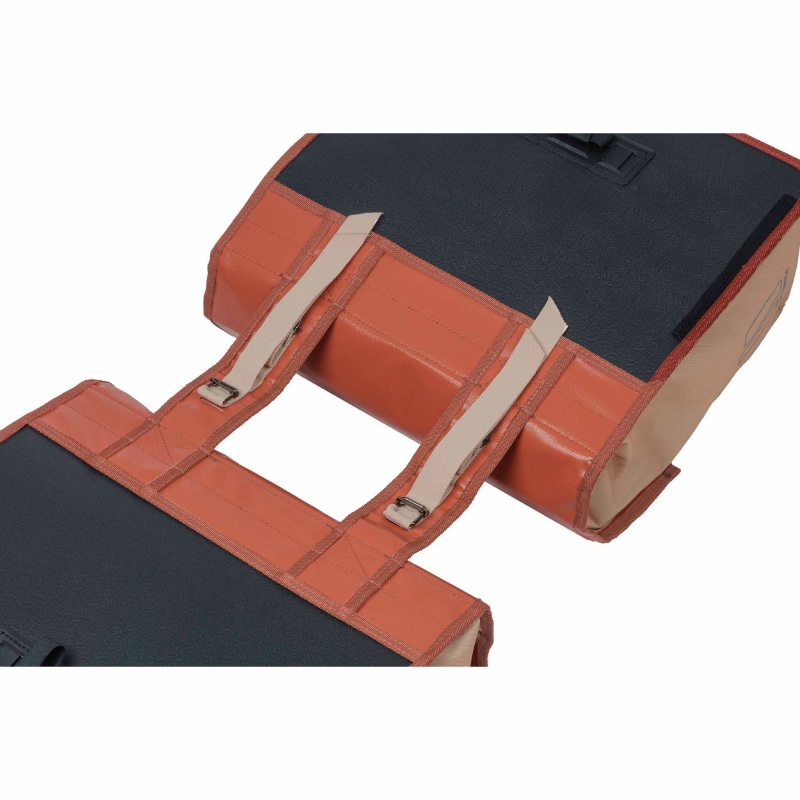 Sacoche arriere velo double Basil urban load impermeable terre rouge-rose 48-53L (41X18X46CM) waterproof - vue 4