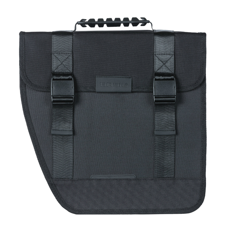Sacoche arrière vélo latérale Basil Tour gauche 14L noir fixation crochet (34x14x34cm) - vue 2