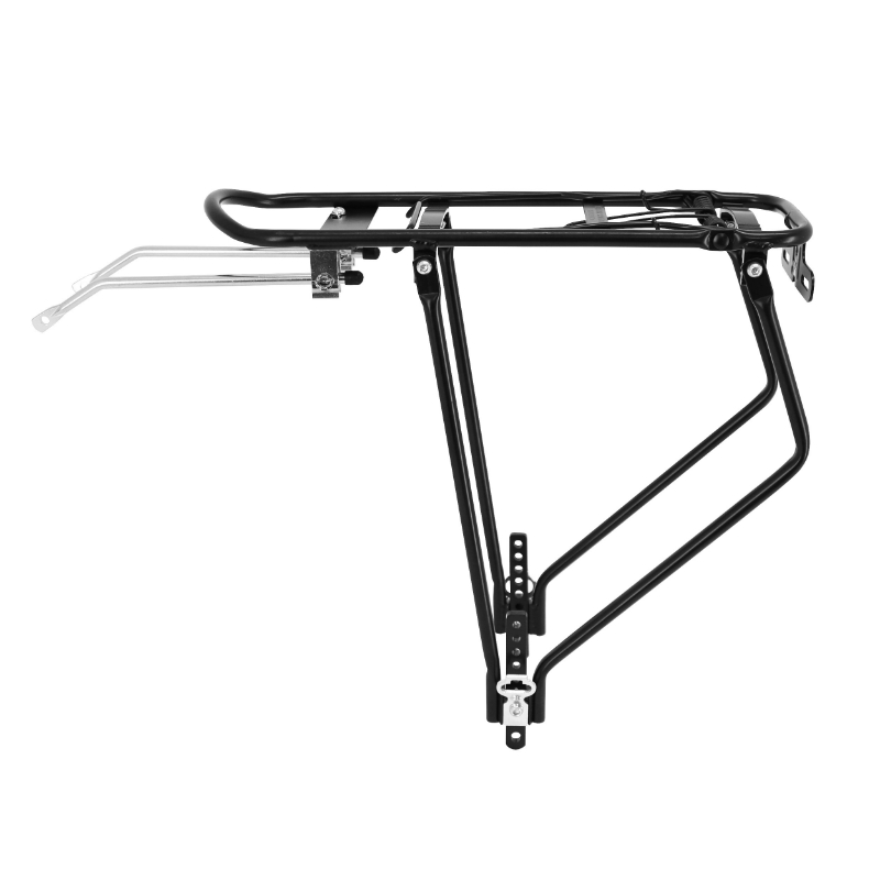 Porte-bagages vélo arrière à tringles double P2R aluminium noir réglable 29"-27,5"-26" - vue 2