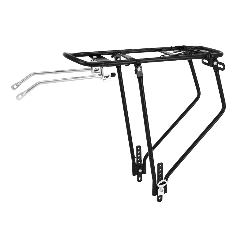 Porte-bagages vélo arrière à tringles double P2R aluminium noir réglable 29"-27,5"-26" - vue 3