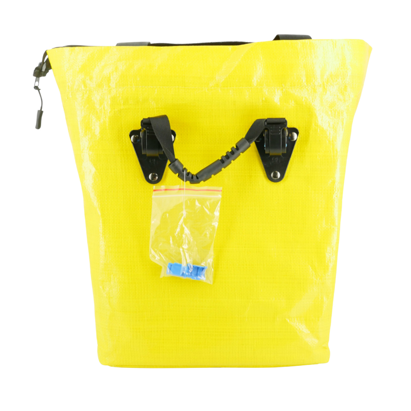 Sacoche arrière vélo latérale jaune Sélection P2R - Matériau recyclé - 5 kg - vue 3