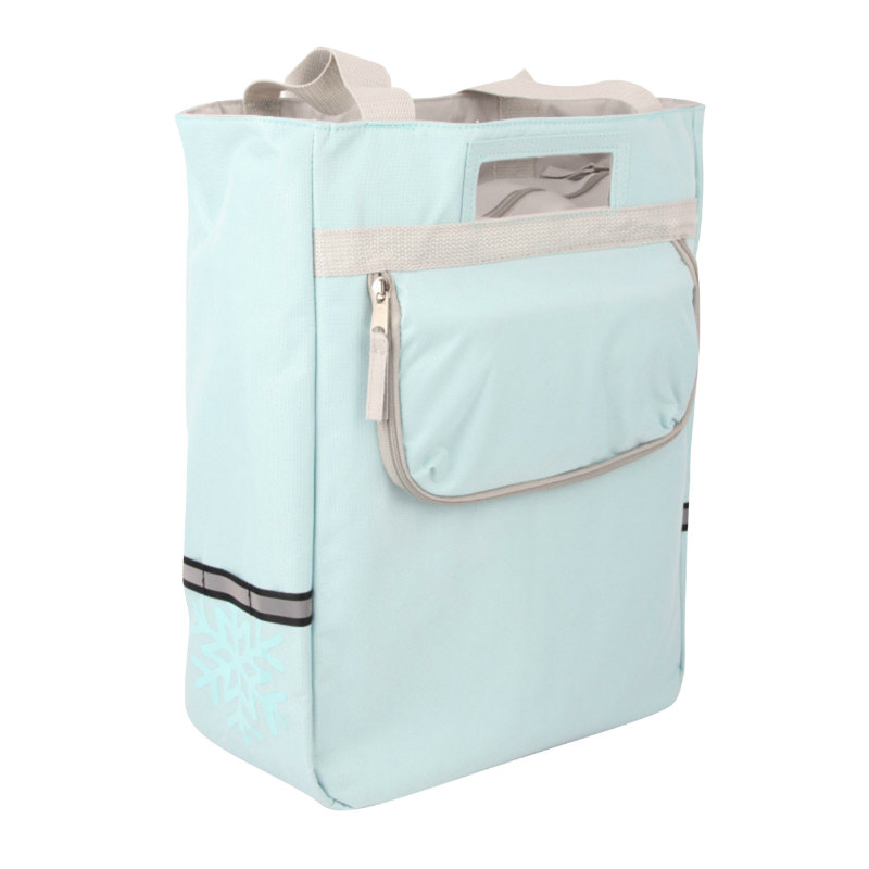 Sacoche arrière vélo latérale isotherme bleu ice Sélection P2R fixation porte-bagages sur crochet - vue 4