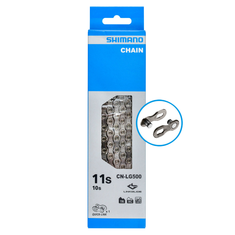Chaîne vélo VAE 9V - 10V - 11V Shimano Linkglide LG500 126 maillons renforcée - vue 2