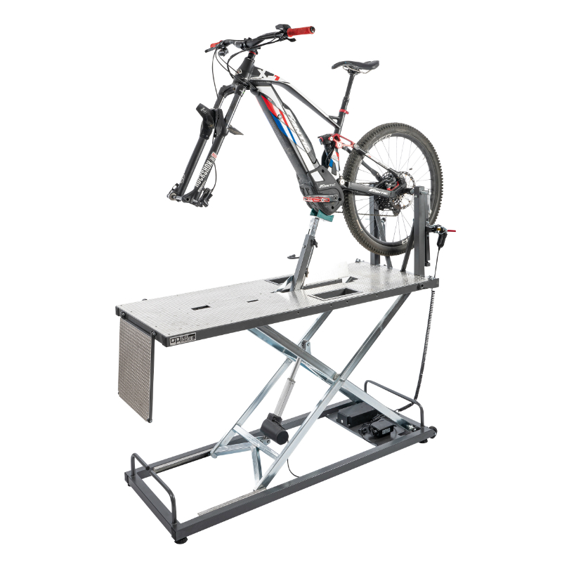 Table pont élévateur pied réparation vélo Officine Parolin Agilis Power électrique avec batterie - vue 5