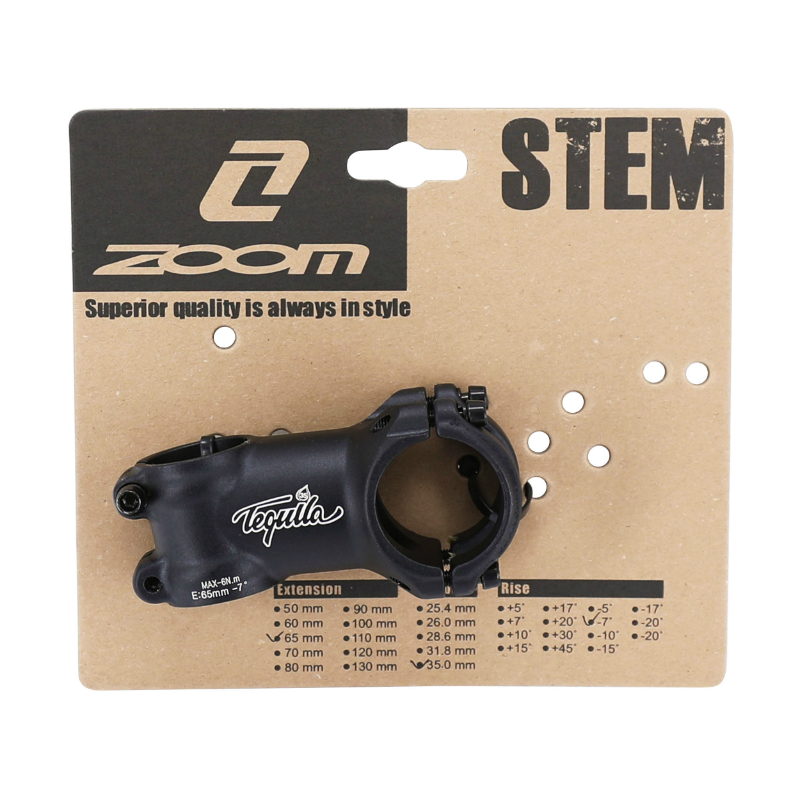 Potence VTT Zoom Tequila DH alu noir mat 35 mm 65 mm - vue 4