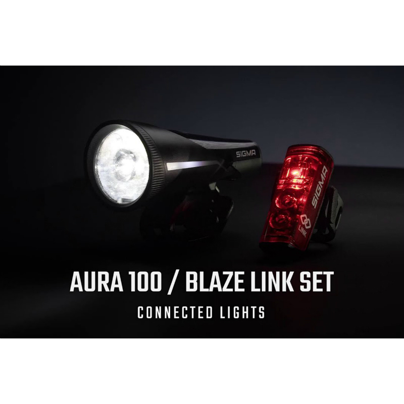 Sigma Aura 100 Lux-Blaze Link - Kit d'éclairage vélo USB - vue 4