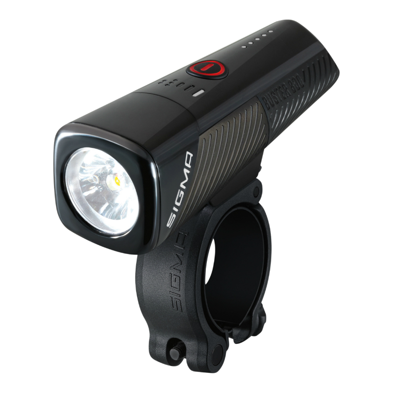 Eclairage velo usb avant Sigma buster 800 lumen visibilite 170M (autonomie 2H à 9H-JUSQU'A 30H mode flash) batterie iion recharge usb - fixation cintre - vue 2