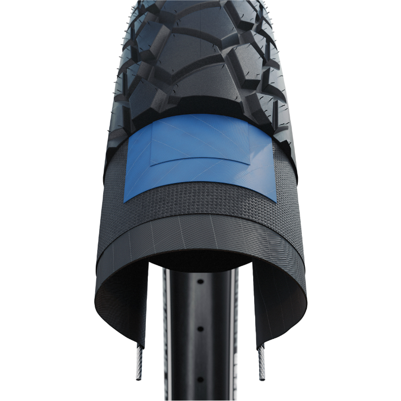 Pneu VTT Schwalbe All Grounder Addix Performance 27,5 x 2,35 (60-584) noir TR Double Defense Flanc Reflex homologué VAE E50 - vue 2