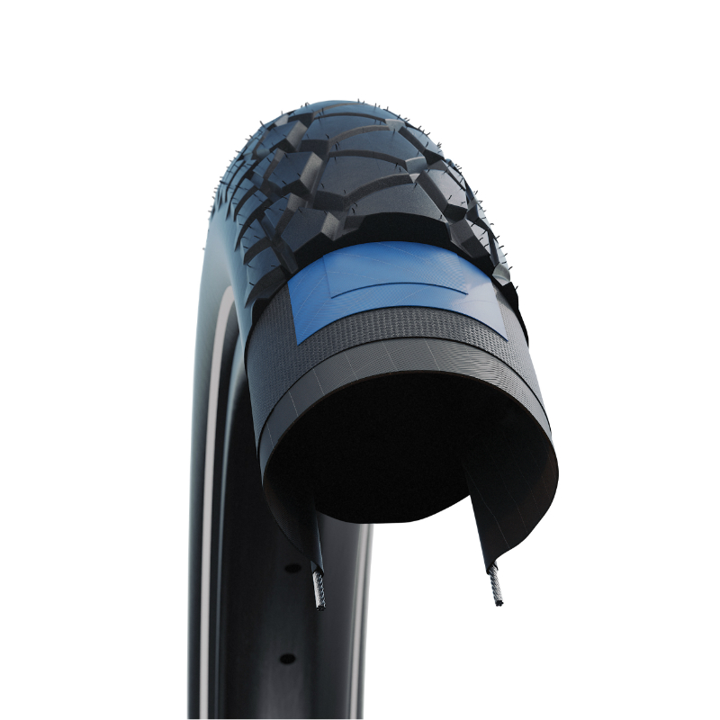Pneu VTT Schwalbe All Grounder Addix Performance 27.5 x 2.60 TR Double Defense Flanc Reflex Homologué VAE E50 - vue 2