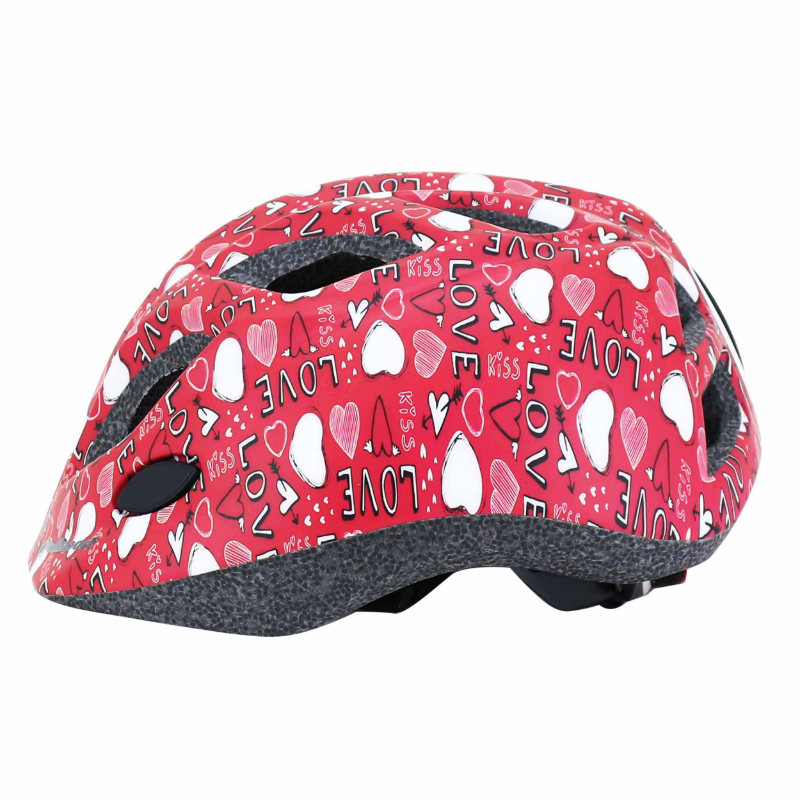 Casque vélo enfant Polisport Junior Love rose 52-56 cm avec molette et éclairage LED - vue 4
