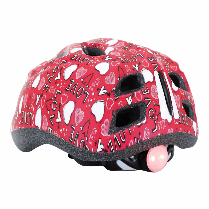 Casque vélo enfant Polisport Junior Love rose 52-56 cm avec molette et éclairage LED - vue 5