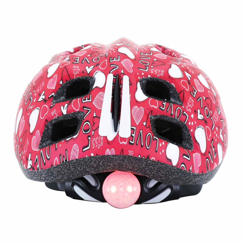 Casque vélo enfant Polisport Junior Love rose 52-56 cm avec molette et éclairage LED - vue 6