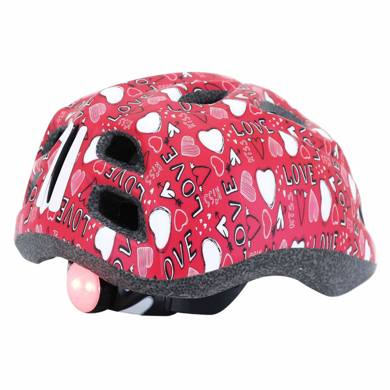 Casque vélo enfant Polisport Junior Love rose 52-56 cm avec molette et éclairage LED - vue 7