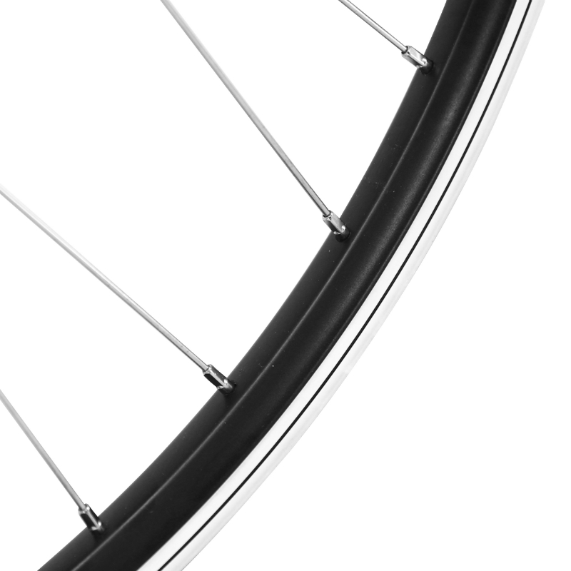 Roue VTC 700 x 35 - 28" ER10 noir avant moyeu écrou Shimano argent dynamo 6V 3W jante 19C - vue 3