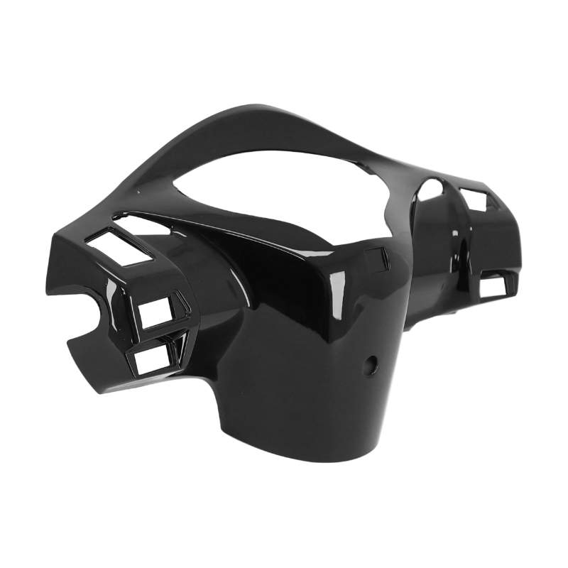 Carénage couvre-guidon maxiscooter adaptable Honda 300 SH 2006-2010 arrière noir brillant P2R - vue 2