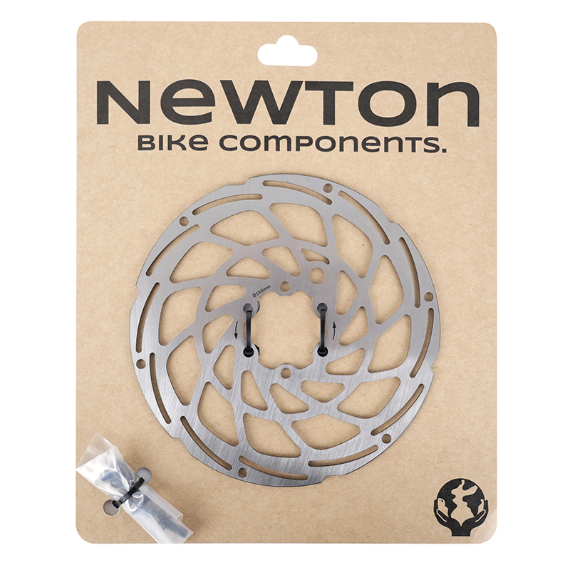 Disque de frein VTT 6 trous Newton brakco compatible shimano et autres 160 MM argent pour vae - e-bike avec renfort supplementaire de 2MM + 6 vis - vue 4