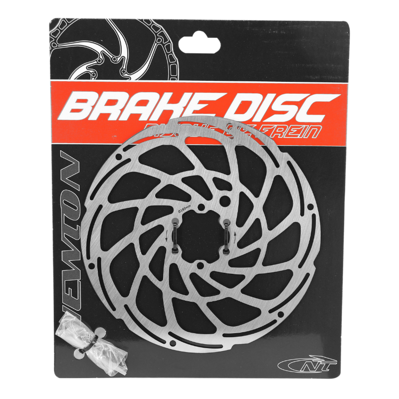 Disque de frein VTT 6 trous Newton brakco compatible shimano et autres 180 MM argent pour vae - e-bike avec renfort supplementaire de 2MM + 6 vis - vue 2