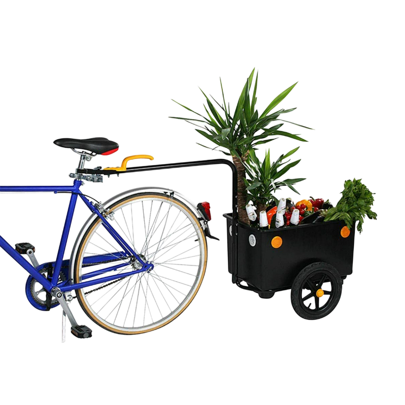 Remorque velo utilitaire maxitrailer 60L (dimensions interieures l 60CM x l 40CM x h 33CM) avec roues fixation tige de selle - vue 5