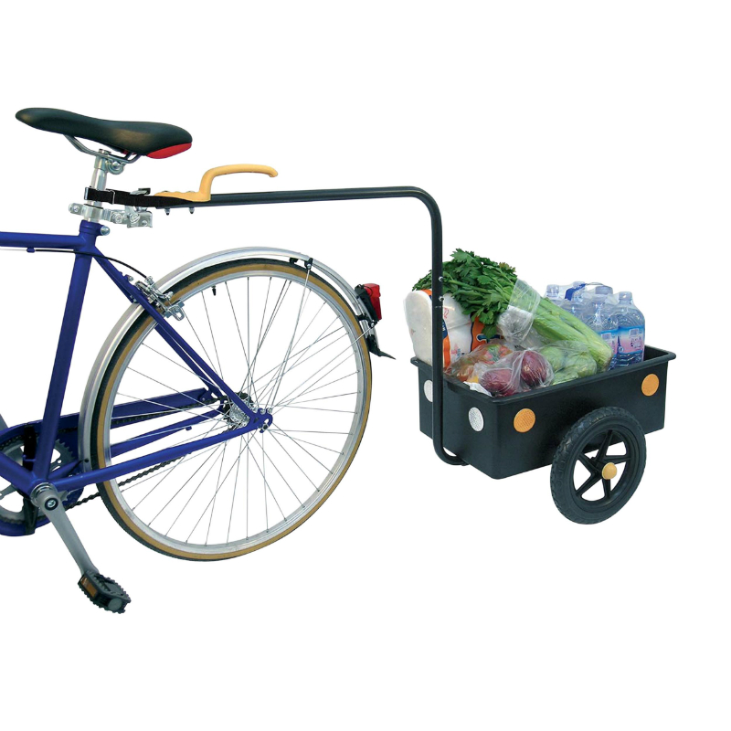 Remorque velo utilitaire maxitrailer 60L (dimensions interieures l 60CM x l 40CM x h 33CM) avec roues fixation tige de selle - vue 6