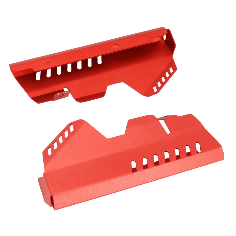Cache latéral radiateur moto AVOC pour Yamaha 700 MT-07 2014-2017 inox rouge (paire) - vue 2