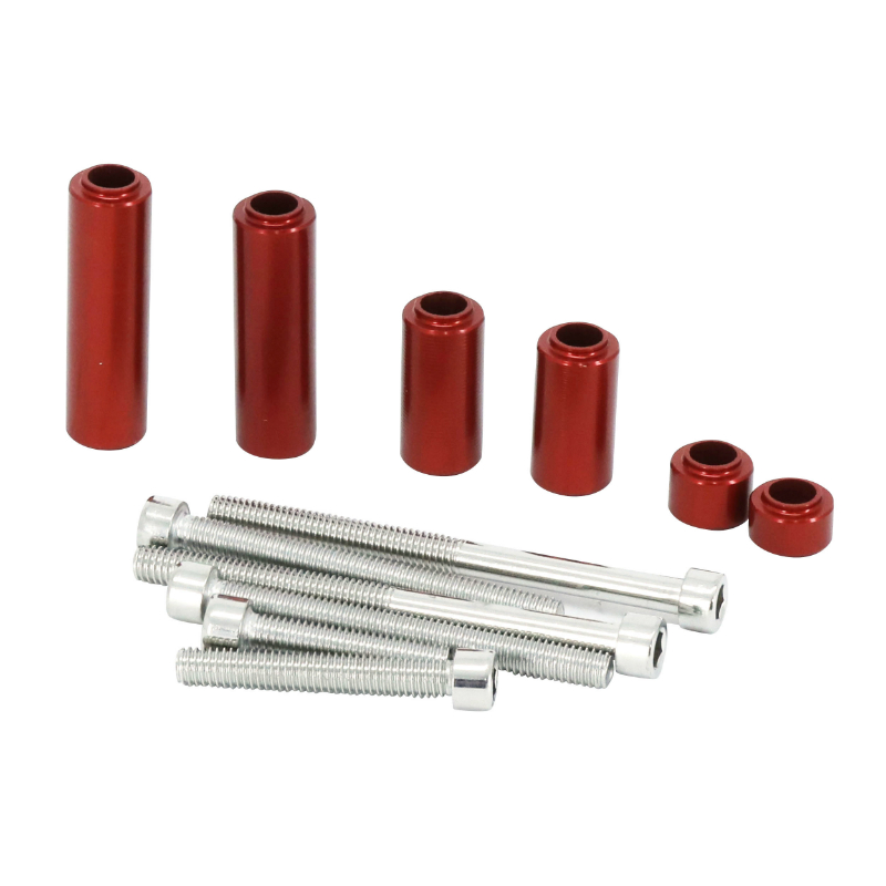 Protection couvre-carter AVOC pour Yamaha MT-07 700 2014-2020 aluminium anodisé noir-rouge (paire) - vue 2