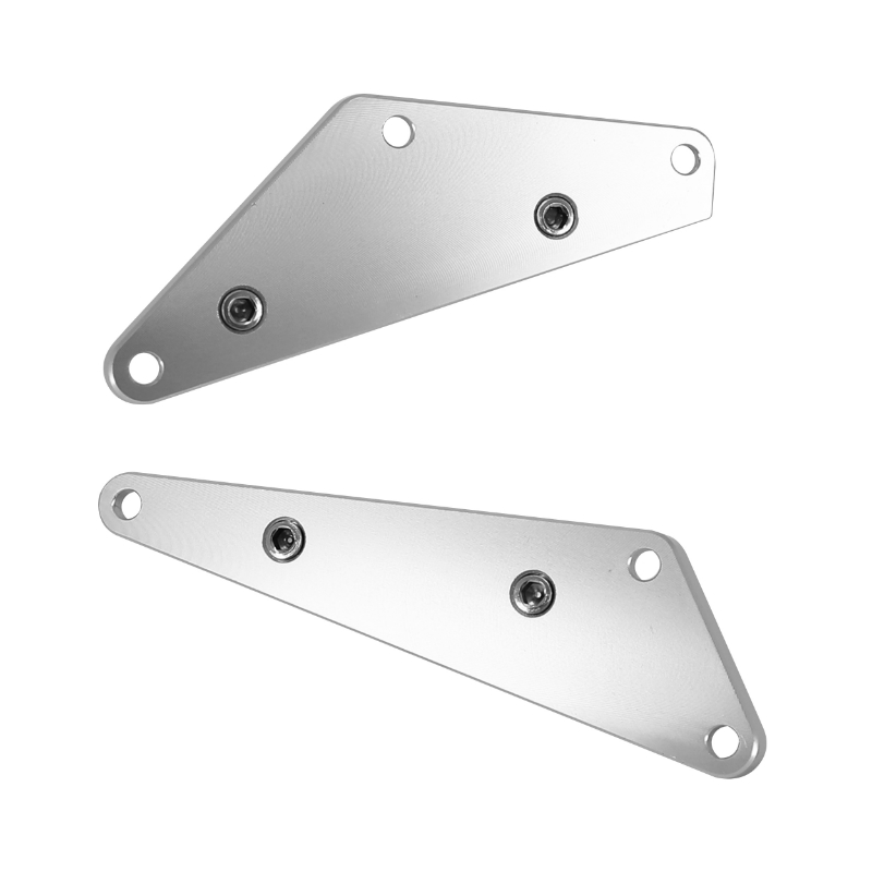 Protection couvre-carter partiel aluminium CNC Yamaha 700 MT-07 2014+ argent-noir (paire) AVOC - vue 2