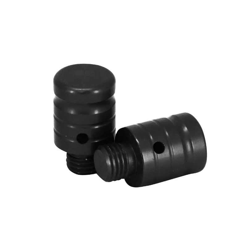 Obturateur-bouchon rétroviseur AVOC Yamaha MT-07 700 M10 aluminium anodisé noir (paire) - vue 2