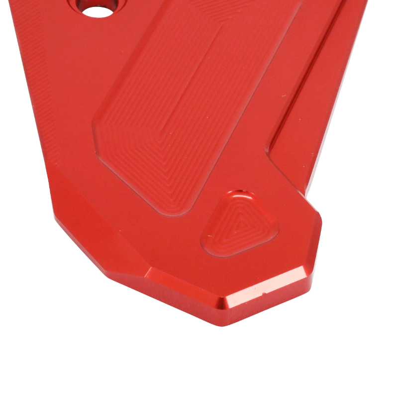 Protection platine repose-pied AVOC aluminium CNC anodisé rouge Yamaha MT-07 700 2014+ (paire) - vue 3